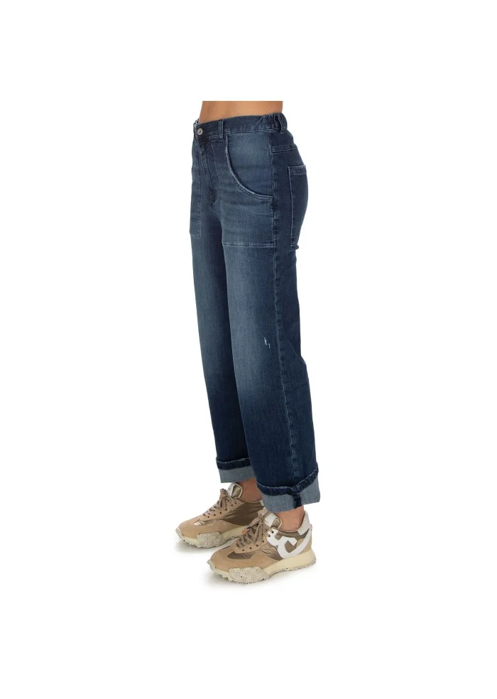 NOUMENO CONCEPT | JEANS VITA ELASTICA BLU Negozio