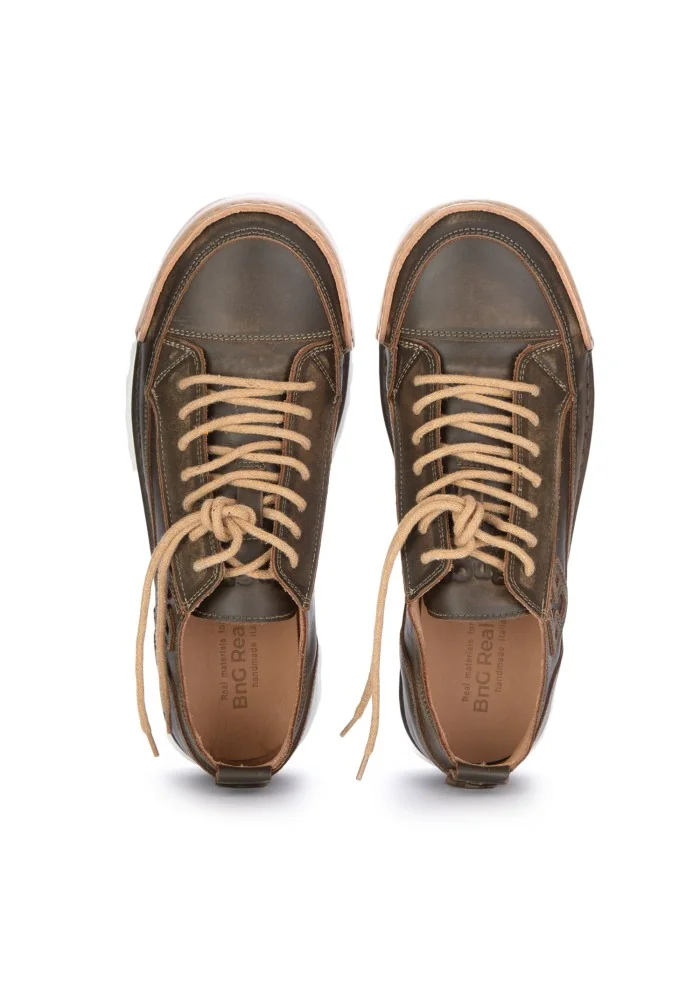 BNG REAL SHOES | SNEAKERS LA MILITARE NOCE MARRONE In Linea