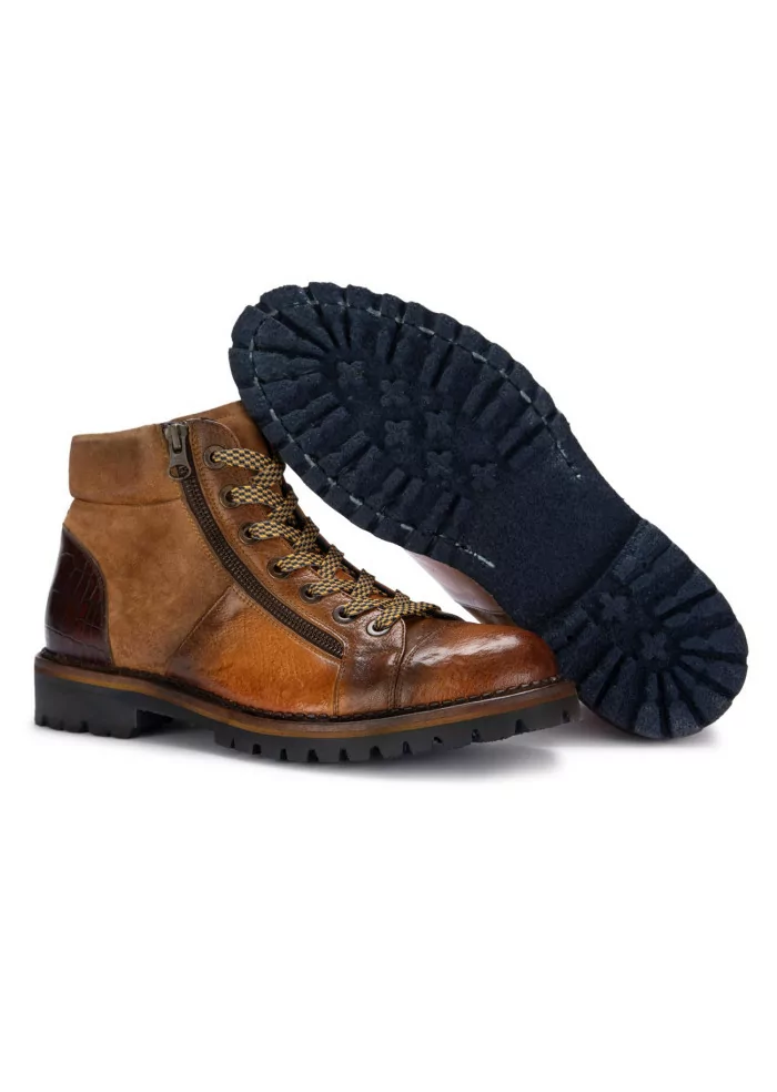 LORENZI | STIVALETTI ALLACCIATI SAFARI MARRONE BEIGE Offerta