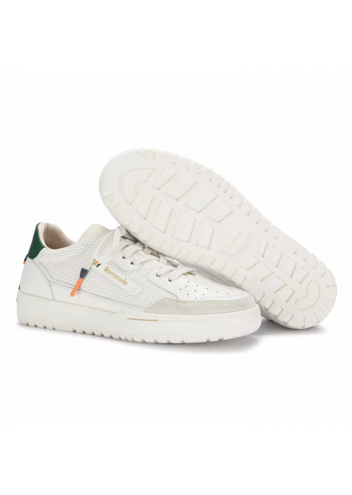 BARRACUDA | SNEAKERS EARVING PELLE BIANCO MARMO Economico