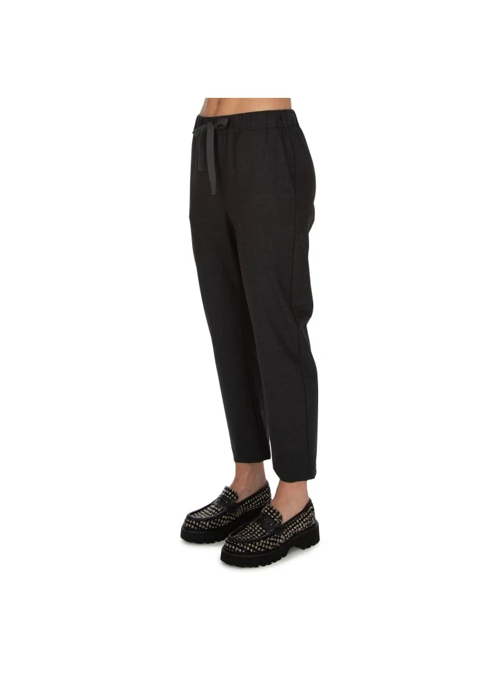 SEMICOUTURE | PANTALONI VITA ELASTICIZZATA GRIGIO ANTRACITE Cyber Monday