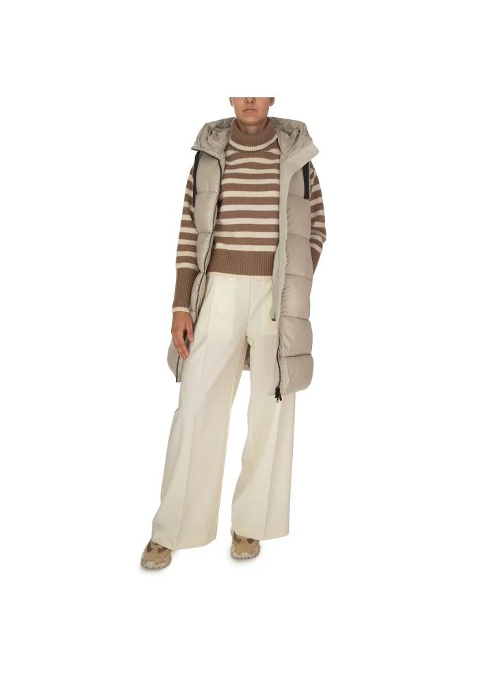 SEMICOUTURE | PANTALONI GAMBA LARGA BIANCO PANNA Offerta natalizia