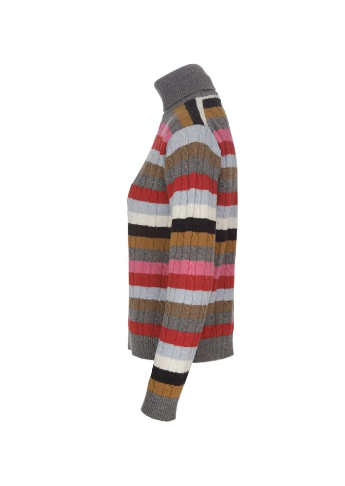SEMICOUTURE | MAGLIONE DOLCEVITA LANA MULTICOLORE Smaltimento dello stoccaggio