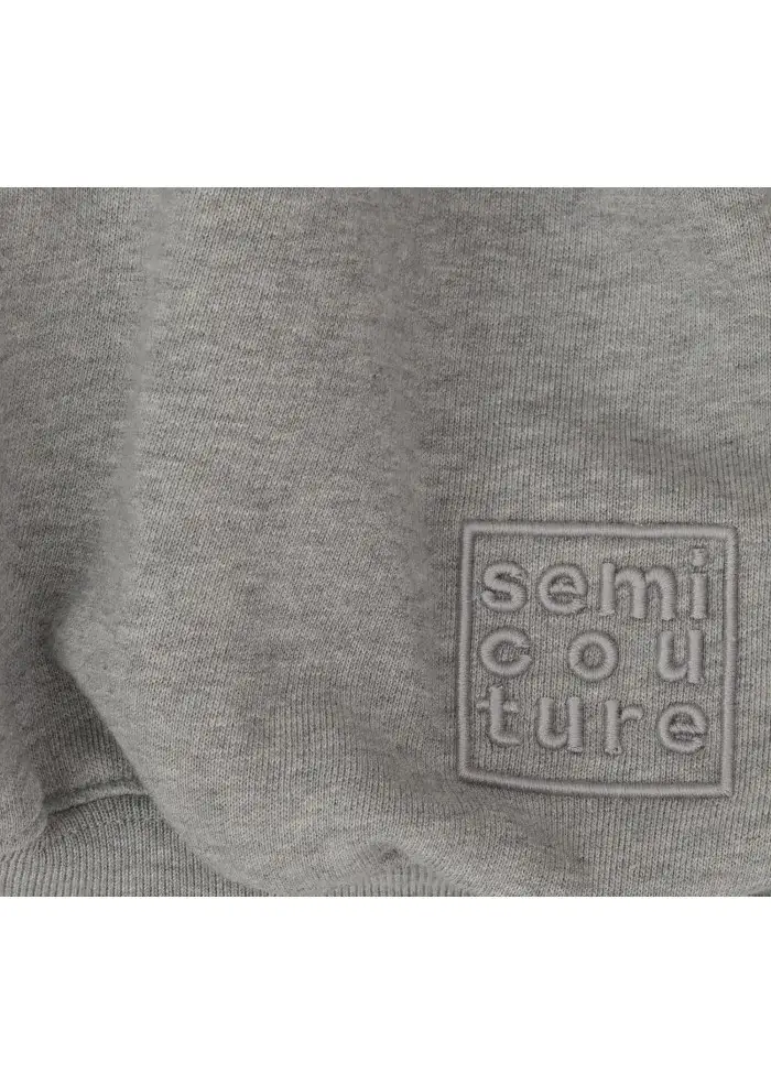 SEMICOUTURE | FELPA CON ZIP GRIGIO Offerta migliore