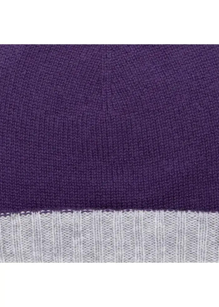 RIVIERA CASHMERE | BERRETTO DOUBLEFACE VIOLA GRIGIO Offerte giornaliere