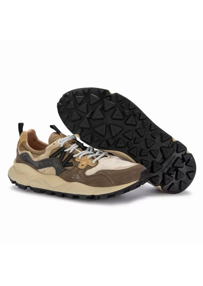 FLOWER MOUNTAIN | SNEAKERS YAMANO 3 CAMOSCIO NYLON MARRONE Sconti VIP
