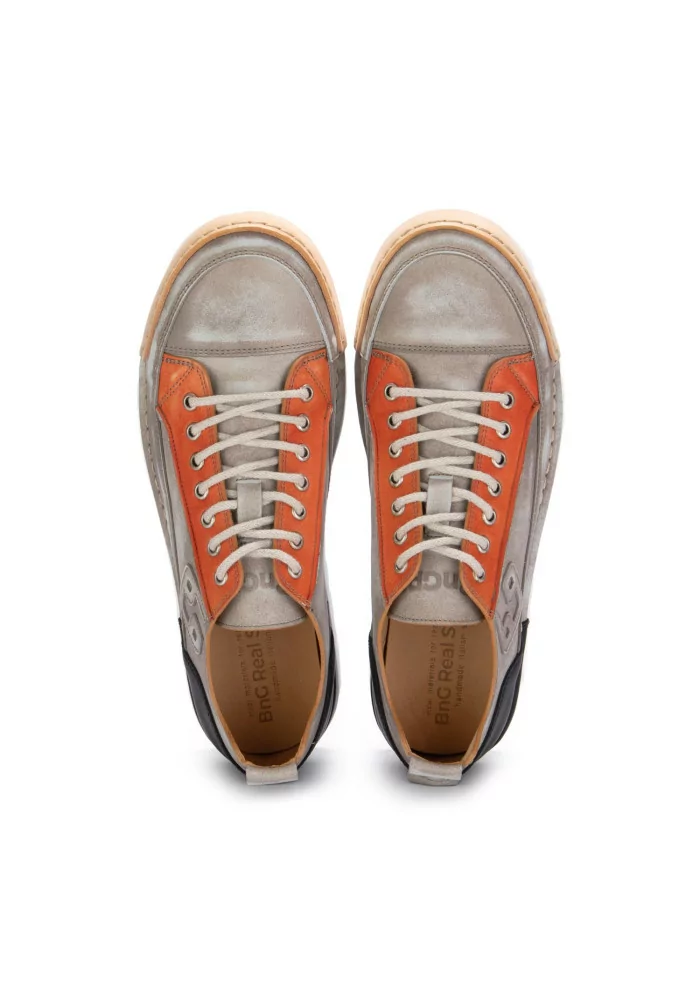 BNG REAL SHOES | SNEAKERS LA PATCH PELLE GRIGIO TORTORA Prezzo basso