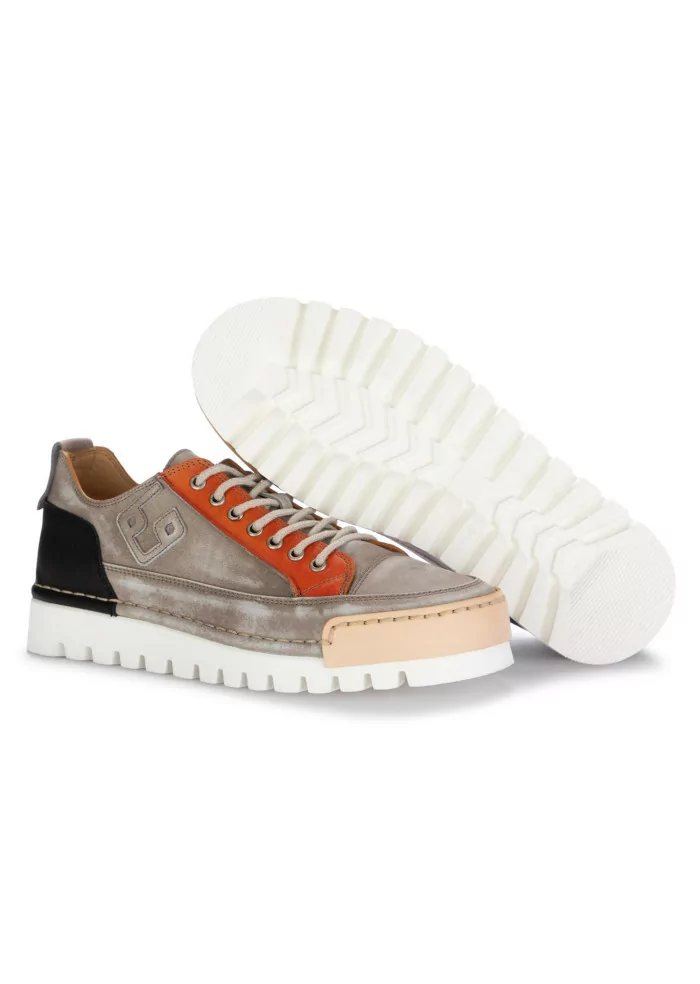 BNG REAL SHOES | SNEAKERS LA PATCH PELLE GRIGIO TORTORA Prezzo basso