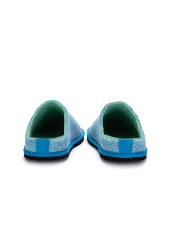 LÖWENWEISS | PANTOFOLE FELTRO DI LANA BLU TURCHESE Super Saving Price