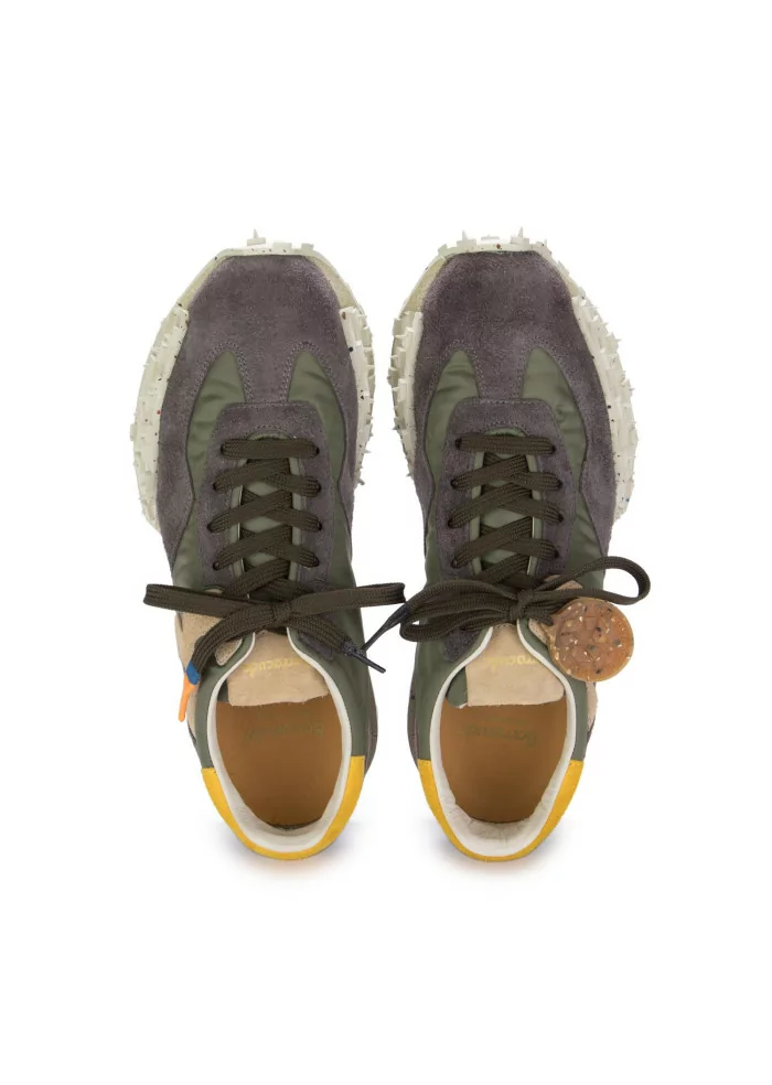 BARRACUDA | SNEAKERS CAMOSCIO NYLON GRIGIO VERDE Rilascio limitato