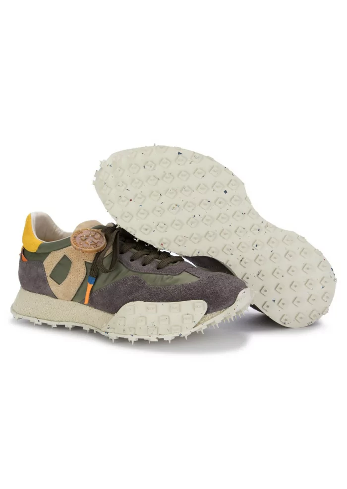 BARRACUDA | SNEAKERS CAMOSCIO NYLON GRIGIO VERDE Rilascio limitato
