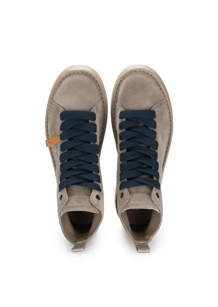 PANCHIC | TRONCHETTI CAMOSCIO GRIGIO CHIARO LACCI BLU Fino al 55% di sconto
