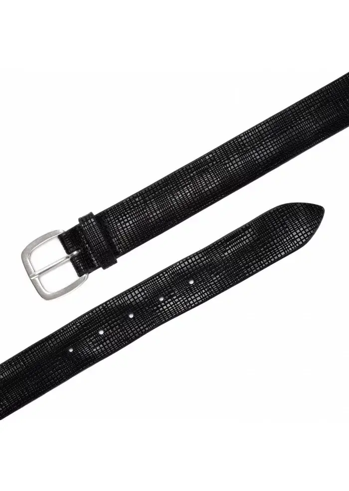 ORCIANI | CINTURA PELLE LASERATA CROSS NERO Enormi sconti