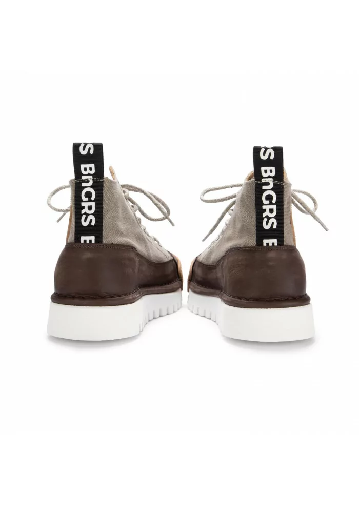 BNG REAL SHOES | SNEAKERS LA MOKA CANVAS HIGH MARRONE CACHI Promozione