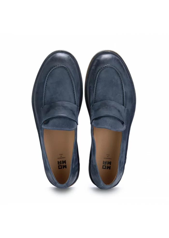 MOMA | MOCASSINI OLIVER WATER SCAMOSCIATO BLU NAVY Consegna Veloce