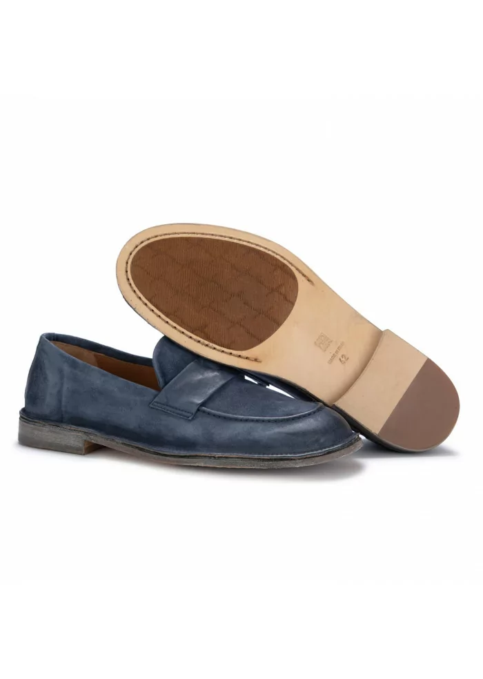 MOMA | MOCASSINI OLIVER WATER SCAMOSCIATO BLU NAVY Consegna Veloce