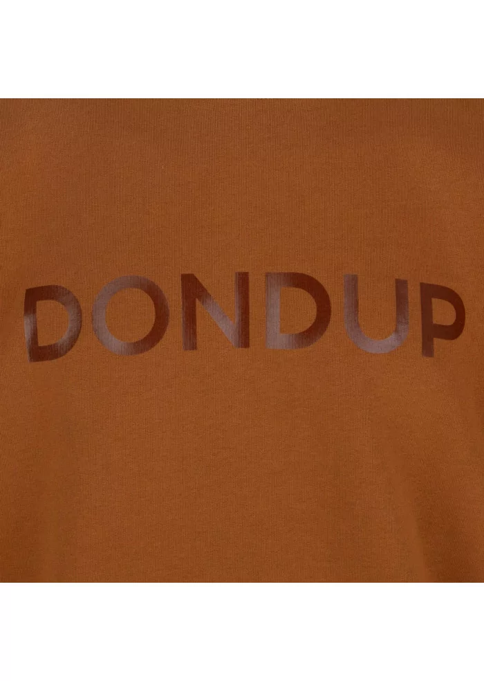DONDUP | FELPA REGULAR LOGO MARRONE Outlet