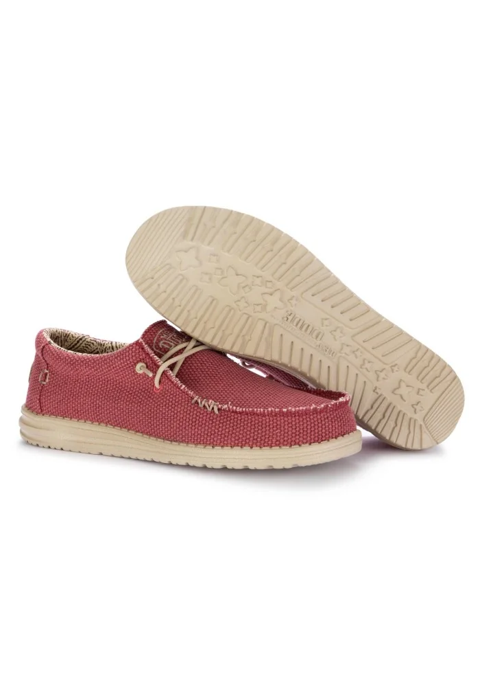 HEY DUDE | SCARPE BASSE WALLY BRAIDED ROSSO Saldi Di Fabbrica