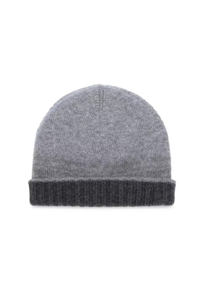 RIVIERA CASHMERE | BERRETTO DOUBLEFACE GRIGIO Negozio online di fabbrica