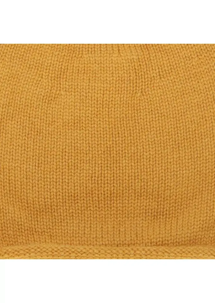 RIVIERA CASHMERE | BERETTO CASHMERE RASATO GIALLO Flash Sale