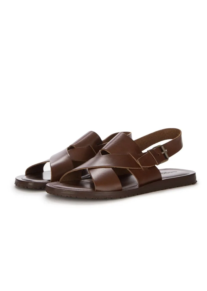 CUOIERIA TOSCANA | SANDALI INCROCIATI MARRONE Black Friday