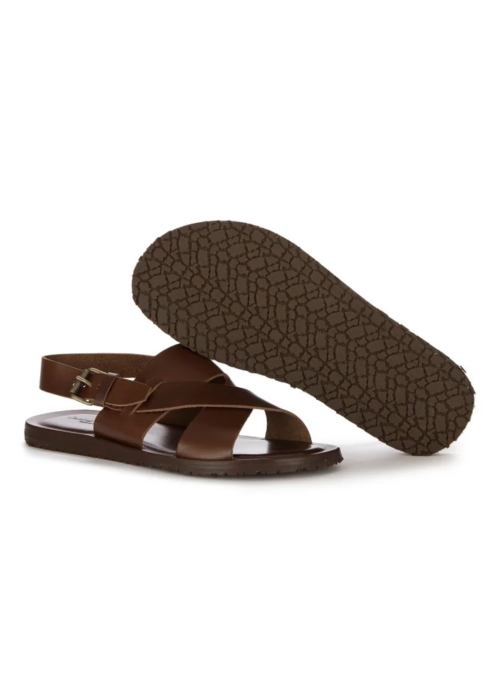 CUOIERIA TOSCANA | SANDALI INCROCIATI MARRONE Black Friday