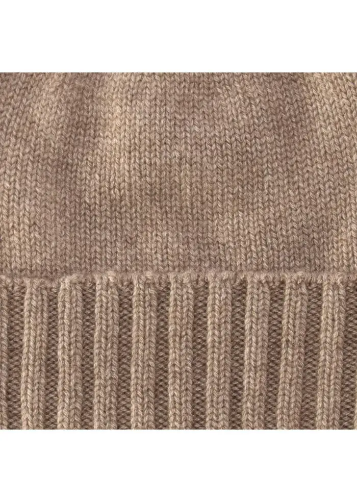BERRETTO UNISEX "CUPOLA RASATA" RIVIERA | 100% CACHEMIRE MARRONE Super Saving Price