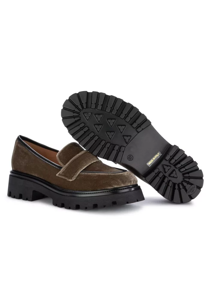 IL BORGO FIRENZE | MOCASSINI CHUNKY VELLUTO MARRONE Ritorno libero