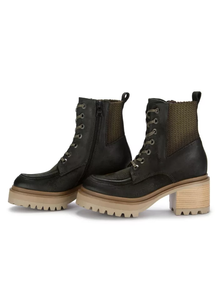 MJUS | STIVALETTI TACCO CAMOSCIO VERDE SCURO Fino al 50% di sconto