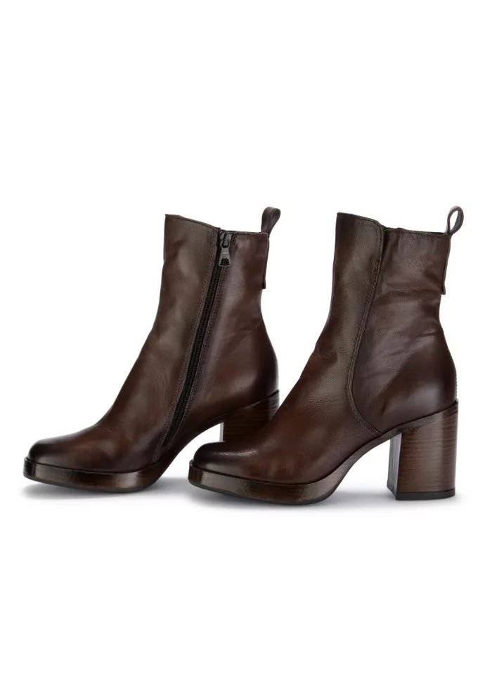 MJUS | STIVALETTI CON TACCO PELLE MARRONE CIOCCOLATO Sostegno trimestrale