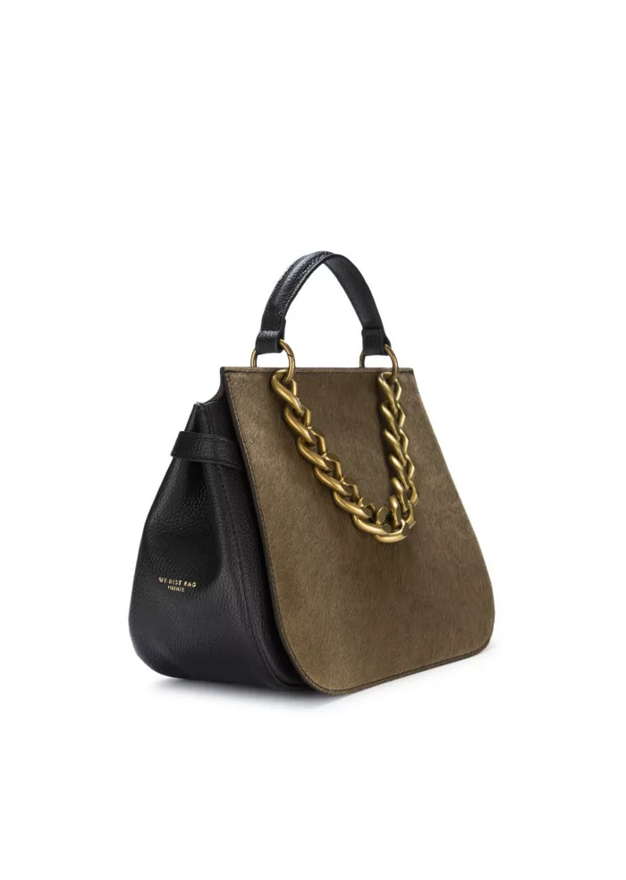 MY BEST BAG | BORSA A MANO EVELINE NERO KHAKI Discount Store per i nuovi prodotti