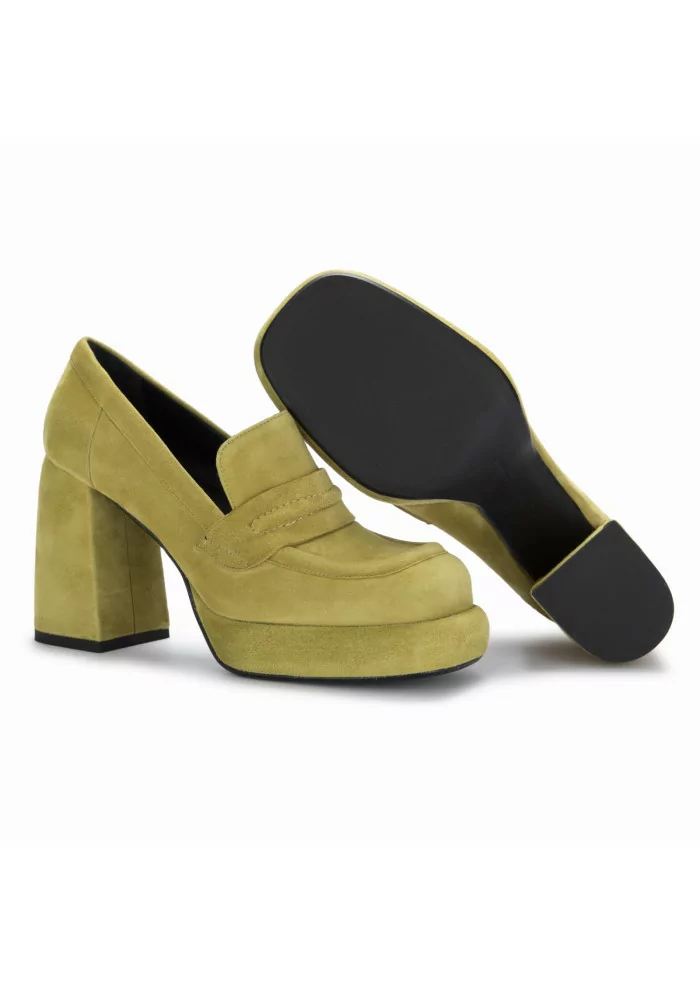 POESIE VENEZIANE | SCARPE TACCO CAMOSCIO VERDE PISTACCHIO Solo un giorno rimasto