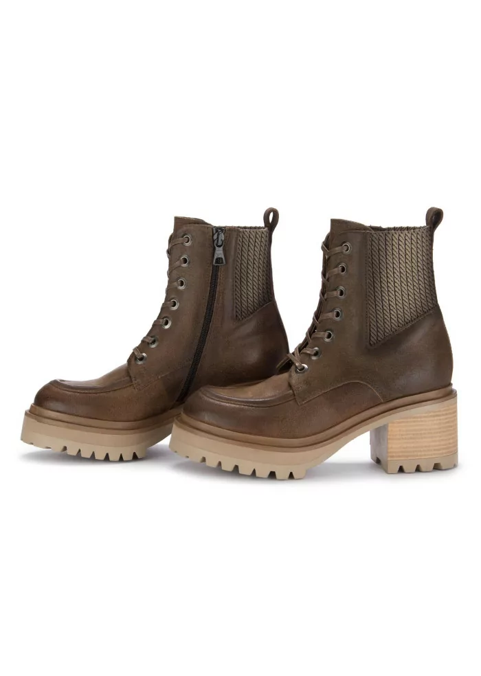 MJUS | STIVALETTI ALLACCIATI TACCO CAMOSCIO MARRONE Black Friday Prezzi