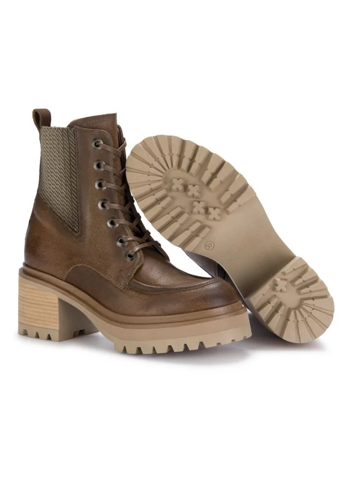 MJUS | STIVALETTI ALLACCIATI TACCO CAMOSCIO MARRONE Black Friday Prezzi