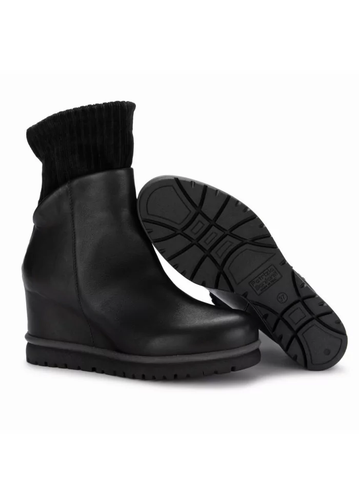 PATRIZIA BONFANTI | STIVALETTI JUN PELLE VELLUTO NERO 50% di sconto per tempo limitato