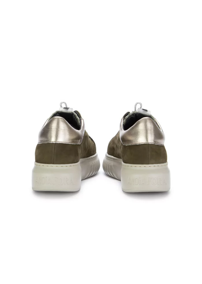 ANDIA FORA | SNEAKERS LIBI PY PELLE NABUK VERDE MILITARE Spedizione Gratuita