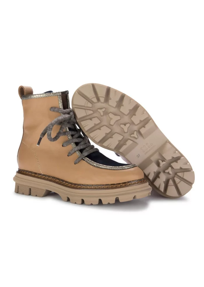 CATERINA C | STIVALETTI PELLE CAVALLINO MARRONE BLU Online