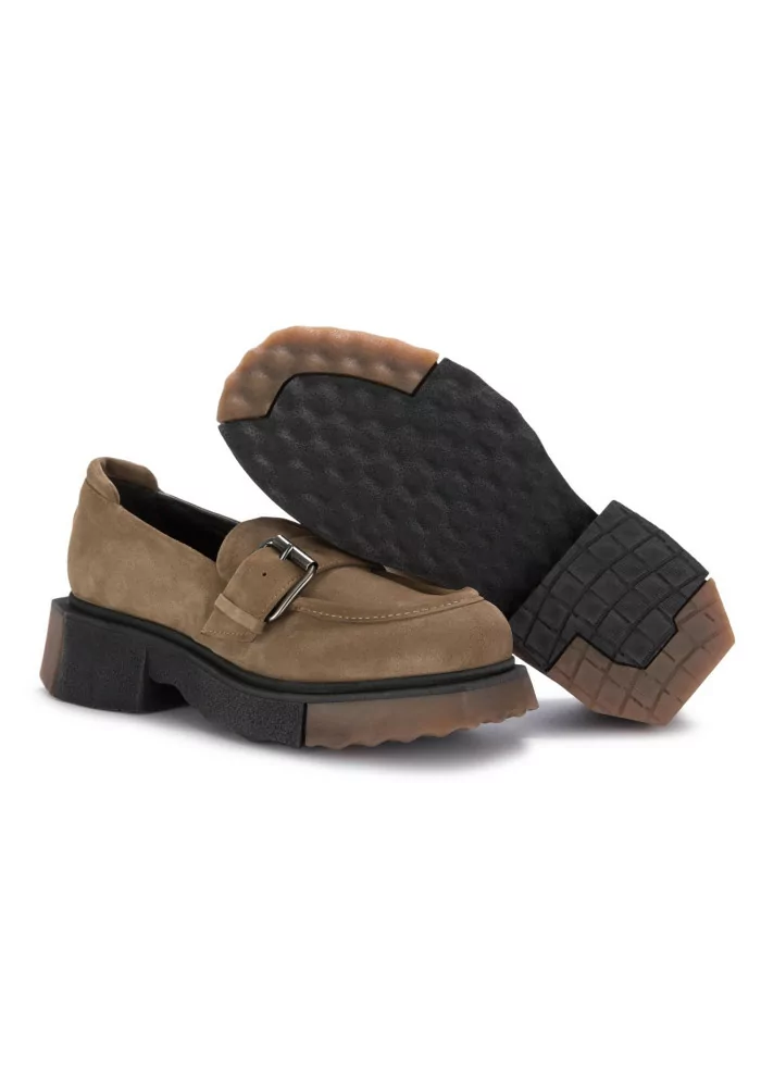 VICOLO 8 | MOCASSINI CHUNKY CAMOSCIO MARRONE Outlet