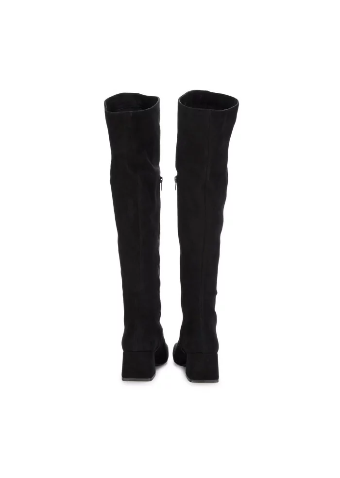 MA+DE 94 | STIVALI ALTI CAMOSCIO NERO Vendita Calda