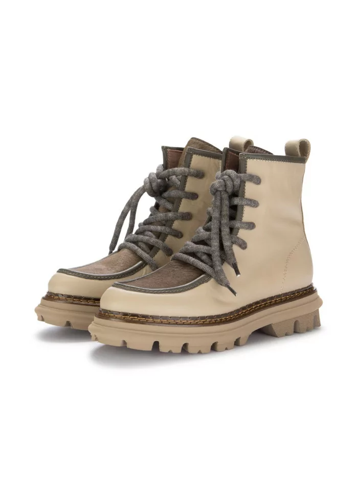 CATERINA C | TRONCHETTI PELLE CAVALLINO BEIGE In Saldo