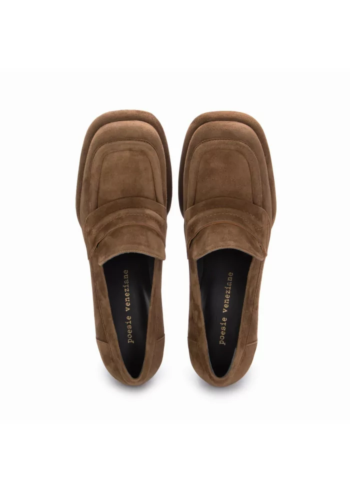POESIE VENEZIANE | SCARPE TACCO CAMOSCIO MARRONE Flash Sale