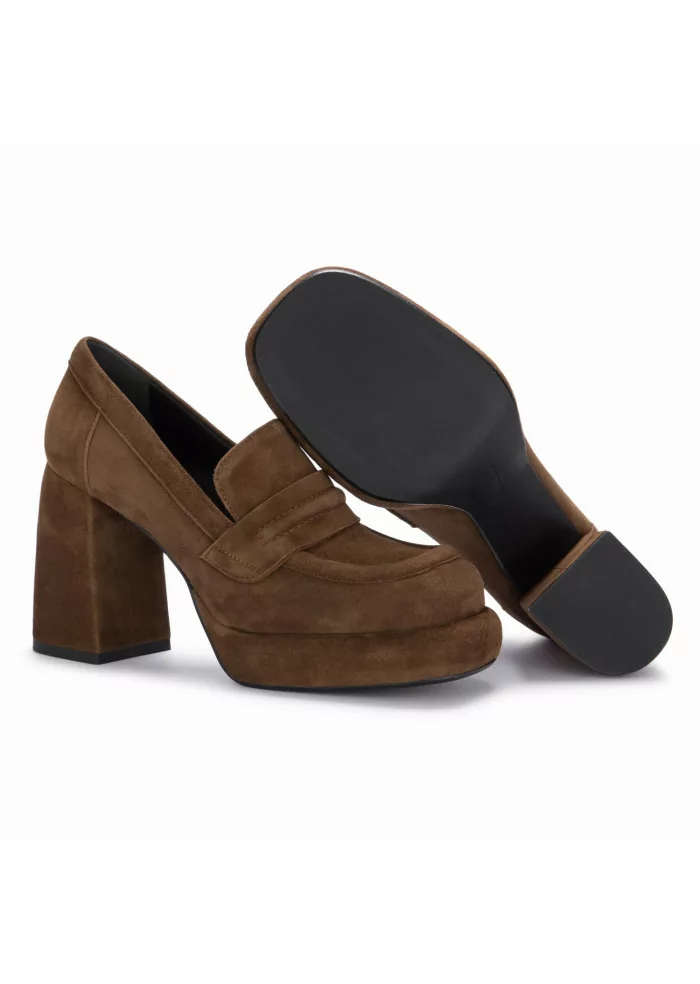 POESIE VENEZIANE | SCARPE TACCO CAMOSCIO MARRONE Flash Sale