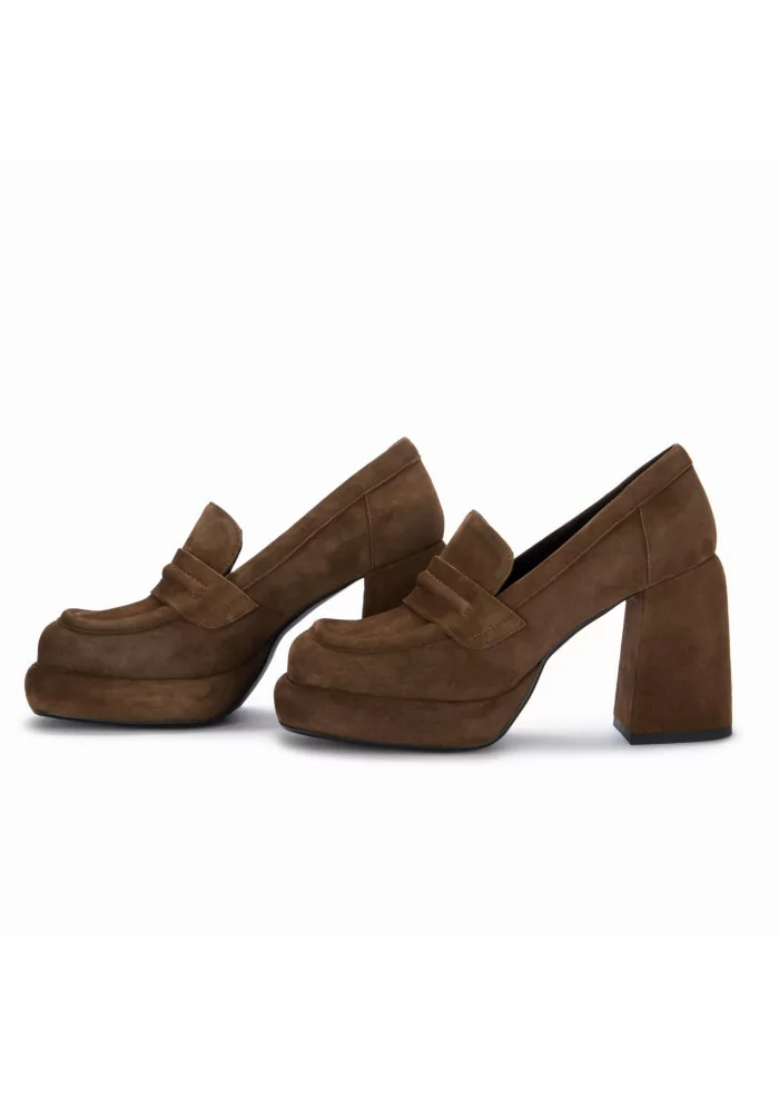 POESIE VENEZIANE | SCARPE TACCO CAMOSCIO MARRONE Flash Sale