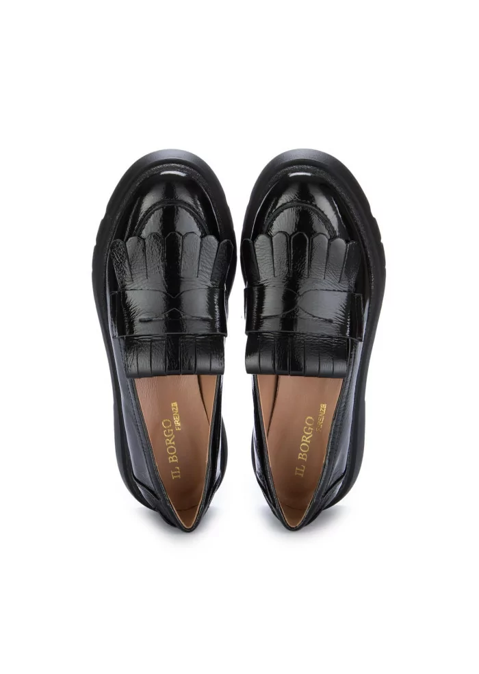 IL BORGO FIRENZE | MOCASSINI PELLE FRANGE NERO Black Friday