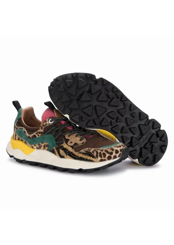 FLOWER MOUNTAIN | SNEAKERS YAMANO 3 PONY HAIR MARRONE MULTICOLORE Cyber Monday
