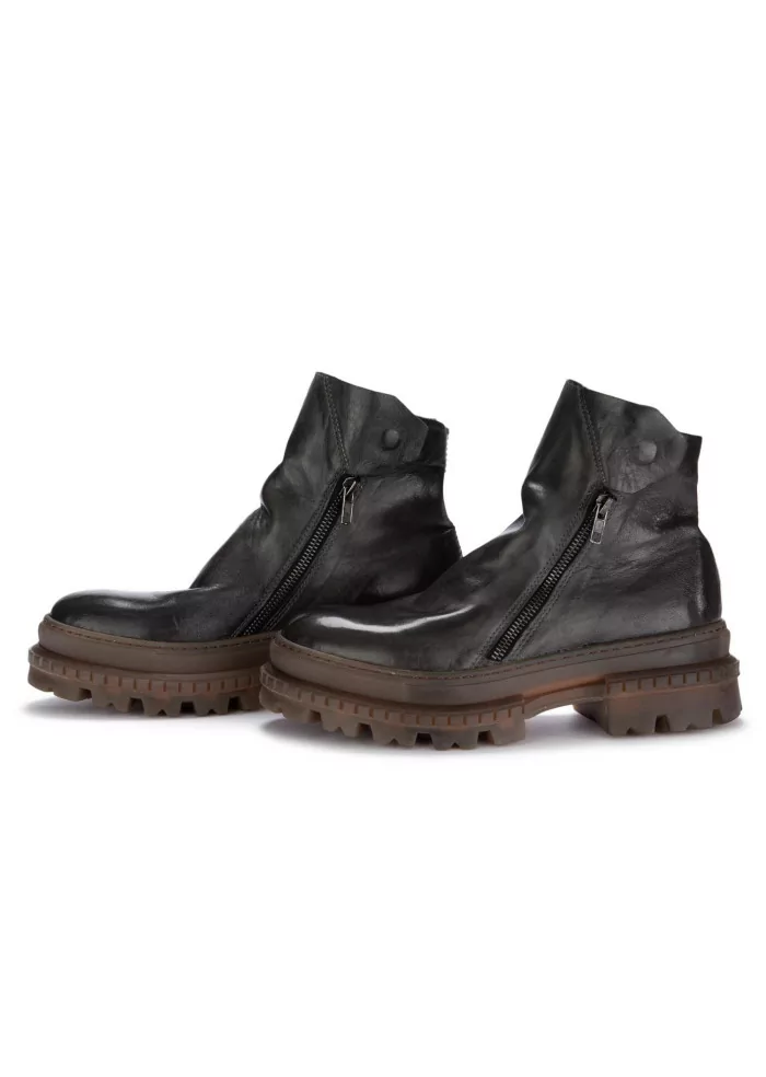 PAWELK'S | STIVALETTI CRUST ZIP MARRONE FANGO Offerta Giorno del Papà