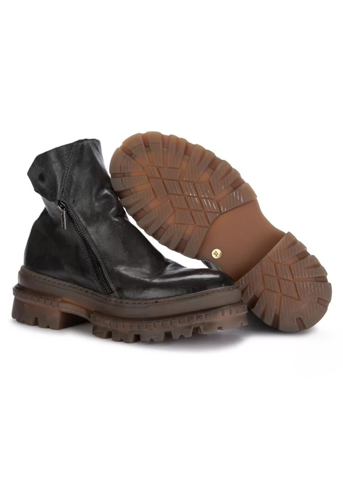 PAWELK'S | STIVALETTI CRUST ZIP MARRONE FANGO Offerta Giorno del Papà