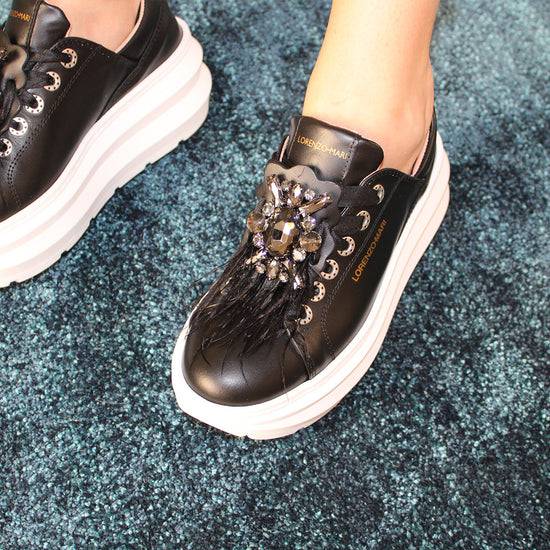 Lorenzo Mari Sneakers Veronica Black Saldi Di Fabbrica