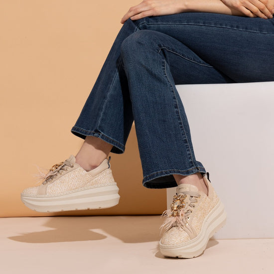 Lorenzo Mari Sneakers NEW Veronica Rafia Sottocosto