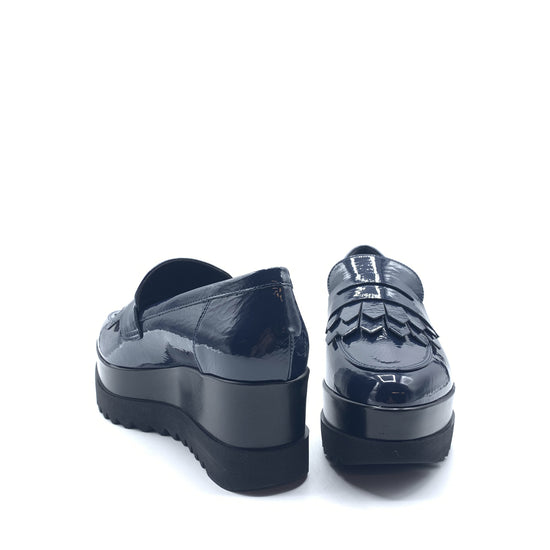 Lorenzo Mari Mocassino Clea Vernice Blu Fino Al -60%
